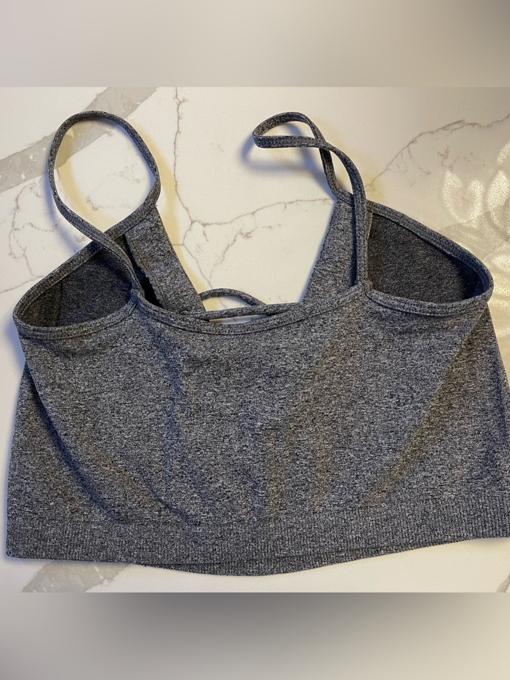 Gray Lace-Up bralette One Size - Picture 2 of 3